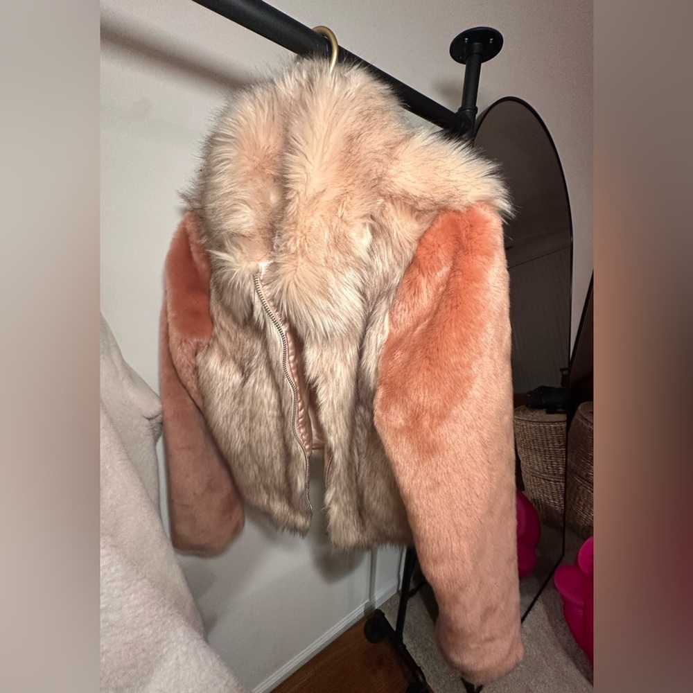 ASOS Design Faux Fur two toned jacket